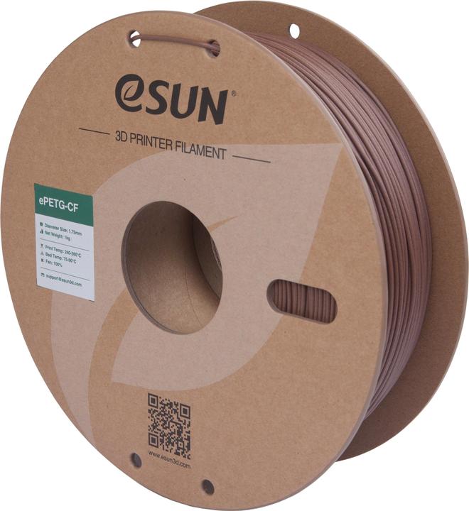 Produktbild eSUN ePETG-CF Carbon Antik Messing Filament 1.75mm 1Kg (PETG, 1.75 mm, 1000 g, Braun)