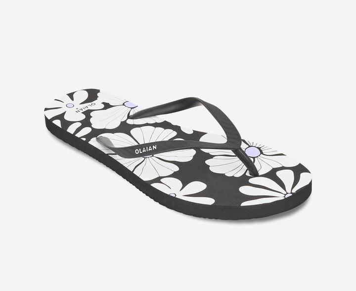 Actual product image Olaian Thong sandals ladies 120 purple black/white (35)