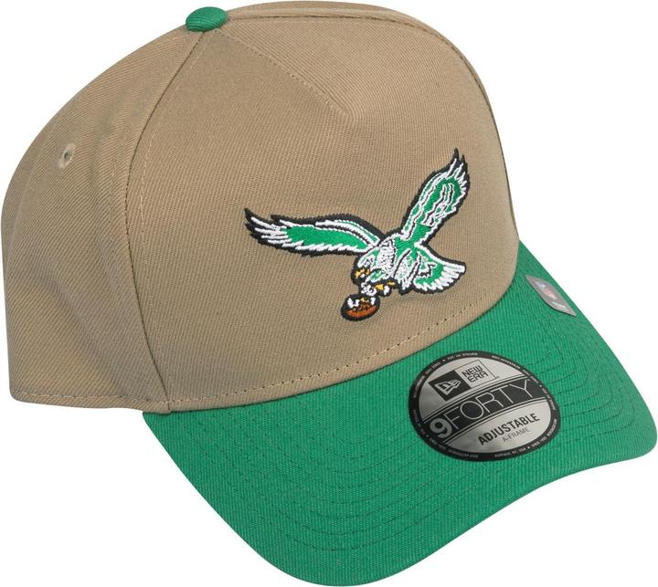 Actual product image New Era 9Forty A-Frame Cap - Retro Philadelphia Eagles Khaki (One size)