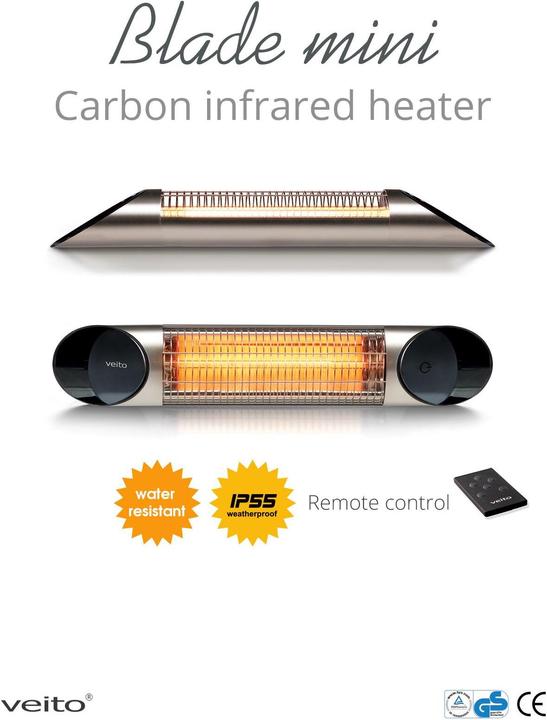 Actual product image Veito Infrared Heater Blade Mini