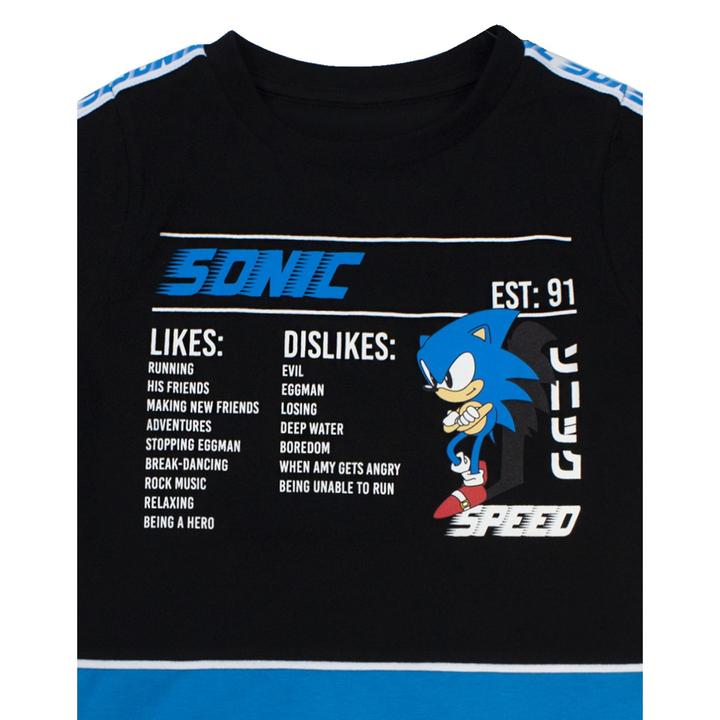 Actual product image Sonic The Hedgehog Gaming Statistics Tshirt Boys (122)
