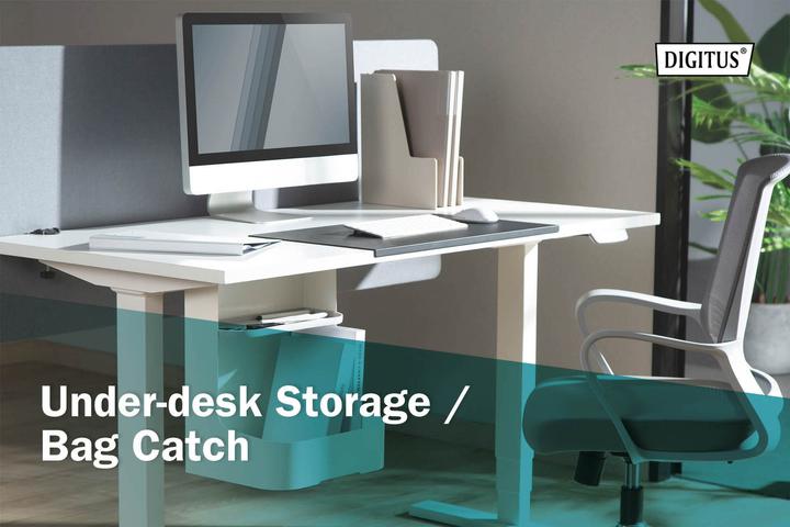 Image du produit Assmann Digitus Under-Desk Storage / Pocket Tray, Plastic, Steel, White, 5 kg, 330 mm, 255 mm, 400 mm