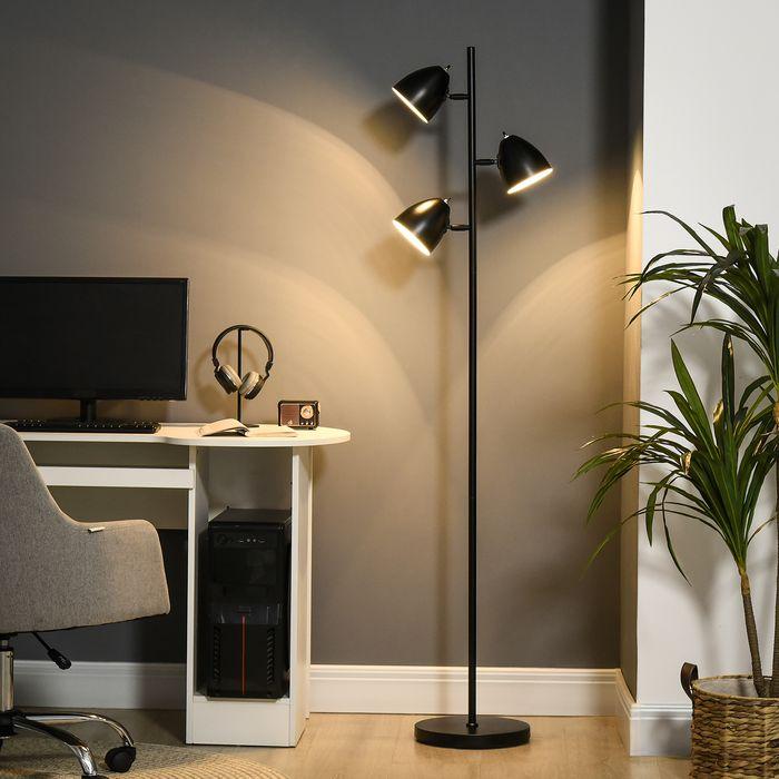 Produktbild Swisshandel24 Stehlampe, 40 W 3 flammig Stehleuchte mit Lampenschirmen aus Stahl, E27 Fassung (E27)