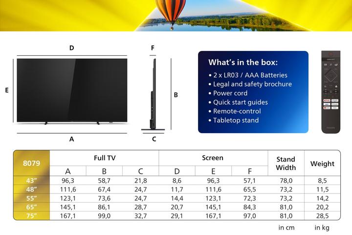 Immagine prodotto Philips 75PUS8079/12 (75", LED, 4K, 2024)