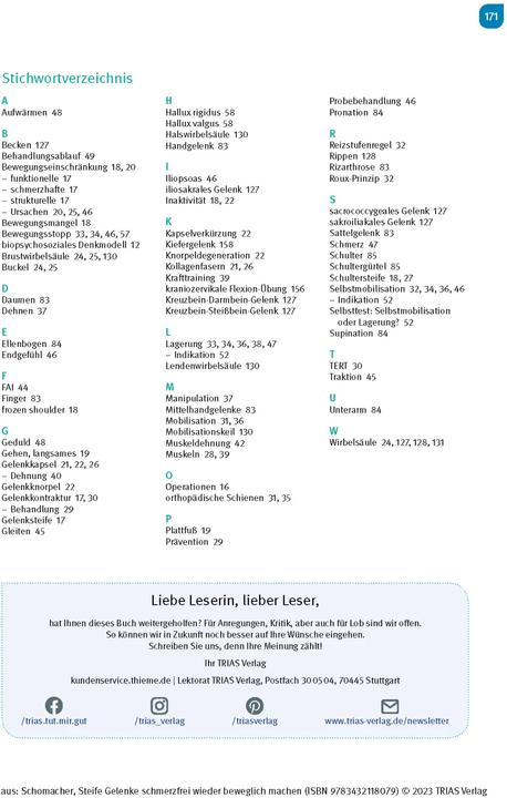Immagine prodotto Steife Gelenke schmerzfrei wieder beweglich machen (Tedesco, Jochen Schomacher, 2023)