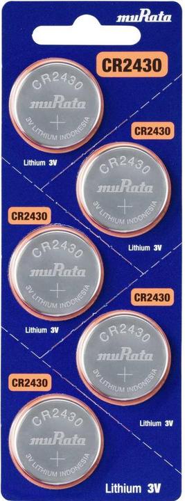 Actual product image Murata Lithium button cell (5 pcs., CR2430, 300 mAh)