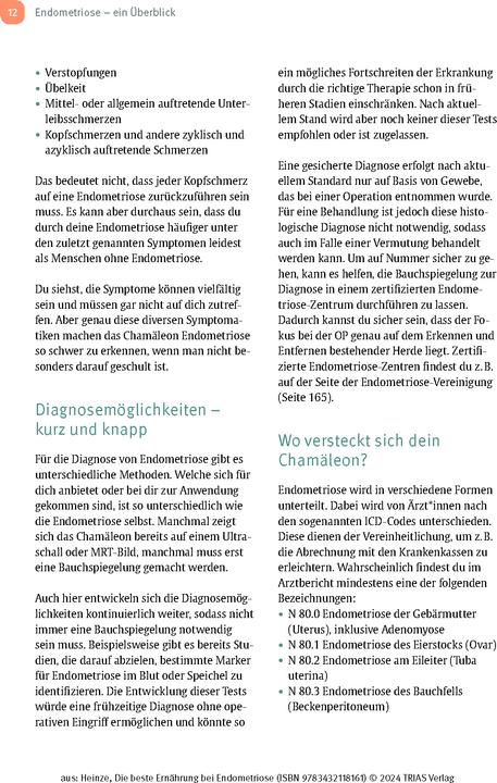 Immagine prodotto Heinze:Die beste Ernährung bei Endometr (Tedesco, Nicole R. Heinze, 2024)