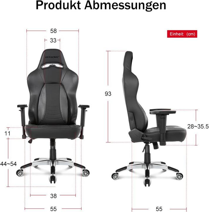 Actual product image Akracing office obsidian