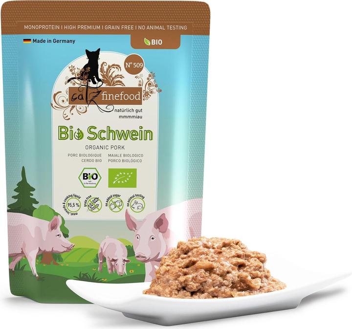 Actual product image Catz Finefood Organic No.509 Pork (Adult, 1 pcs., 90 g)