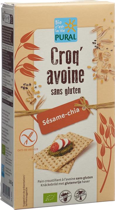 Produktbild Pural Croq'Hafer Sesam Chia glutenfrei (190 g)