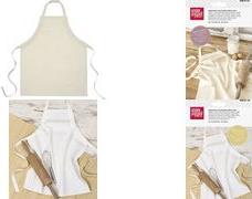 Immagine prodotto Knorr Prandell Grembiule per bambini in cotone, bianco naturale, per dipingere con i colori per tessuto