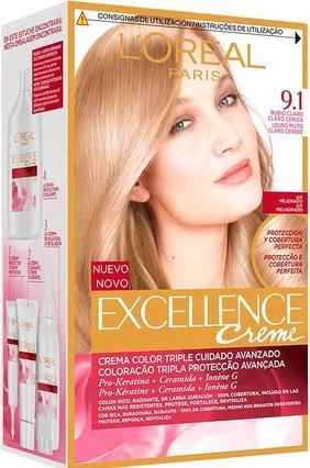 Produktbild L'Oréal Paris Permanent Dye Excellence L'Oreal Make Up N 9,1 (9.1, Asche, Blond, Sehr Hell)