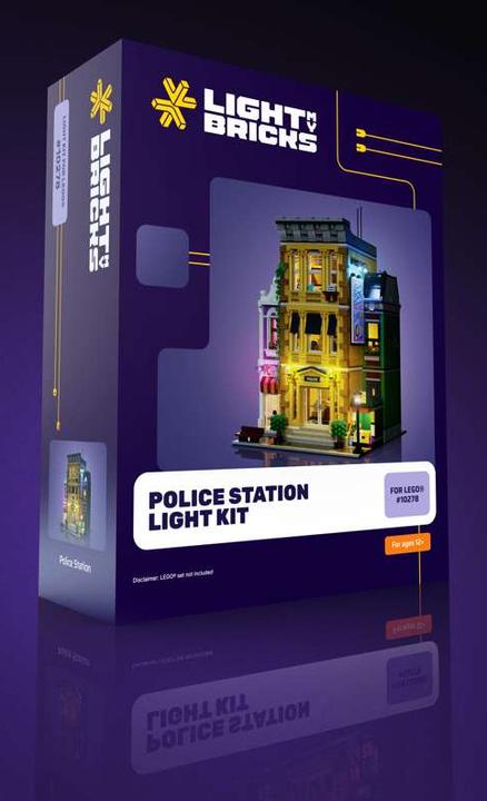 Actual product image Light my bricks LMB 2.0 LEGO® 10278# Police Station Light Kit