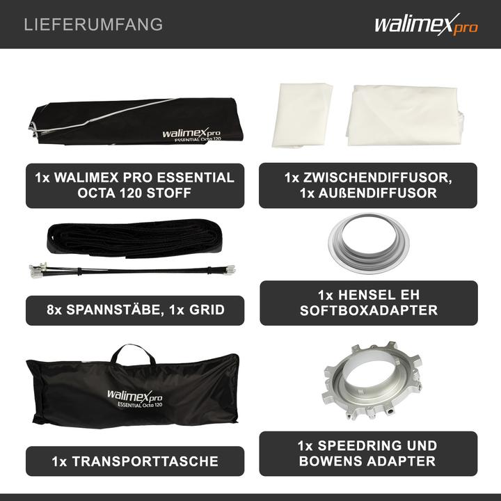 Image du produit Walimex pro Essential Octa 120 Hensel EH (Boîte à lumière, 120 cm)
