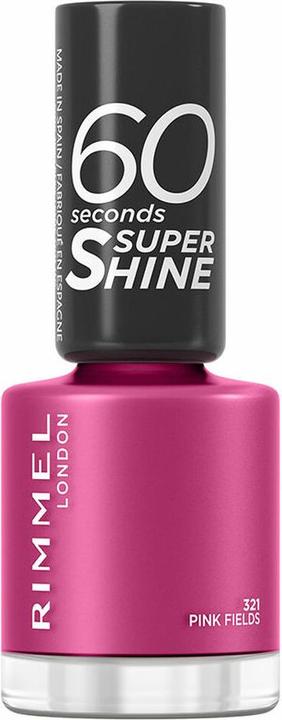 Actual product image Rimmel London Rimmel - 60 Seconds Super Shine - Nail polish 8 ml 321 Pink Fields (321 Pink Fields, Colour paint)