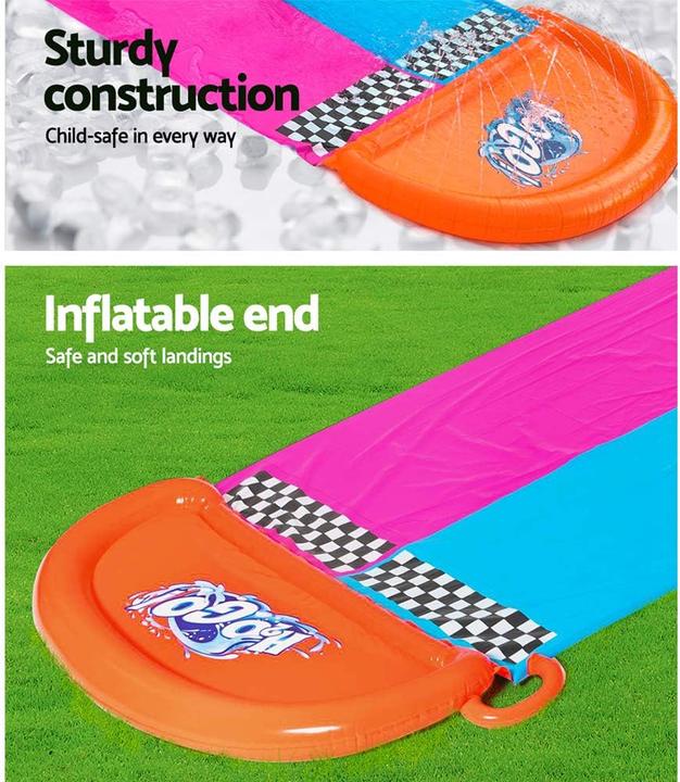 Produktbild Bestway 2er-Wasserrutsche mit aufblasbaren Lama-Schwimmtieren