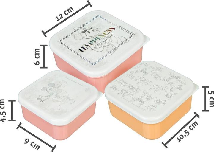 Actual product image Undercover Minie Mouse Lunch Box Set 3pcs.