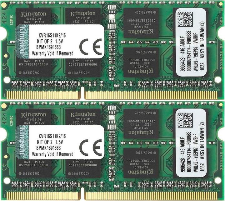 Actual product image Kingston ValueRAM (2 x 8GB, 1600 MHz, DDR3-RAM, SO-DIMM)