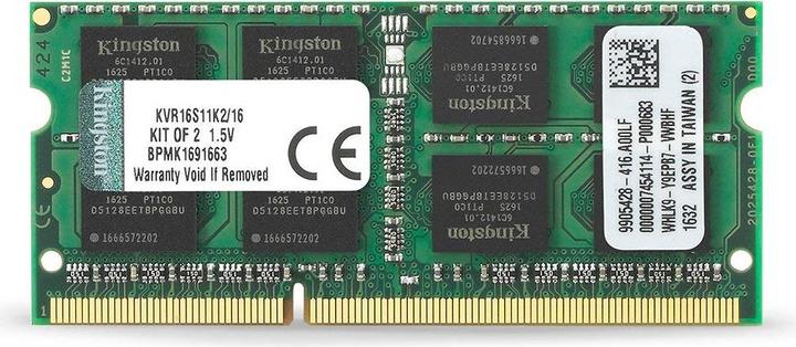 Actual product image Kingston ValueRAM (2 x 8GB, 1600 MHz, DDR3-RAM, SO-DIMM)