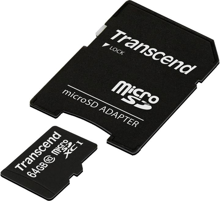 Actual product image Transcend Micro SDXC Card (64 GB, microSDXC, U1, UHS-I)