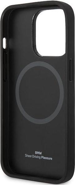 Actual product image BMW Case BMHMP14X22RPSK iPhone 14 Pro Max 6.7" czarny/black Leather Seats Pattern MagSafe (Apple iPhone 14 Pro Max)