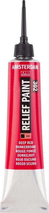Produktbild Amsterdam Acrylfarbe Reliefpaint 302 (Dunkelrot, 20 ml)