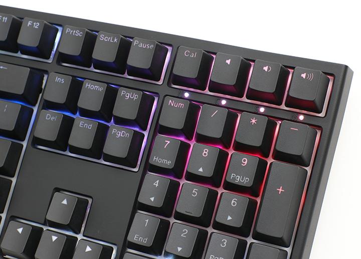 Actual product image Ducky ONE 2 Backlit PBT Gaming Keyboard, MX-Blue, RGB LED - black (US) (US, Cable)