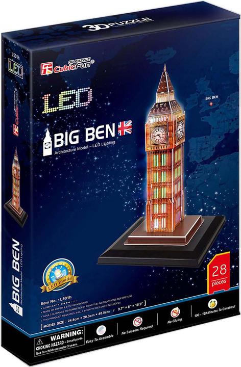 Image du produit Cubicfun Puzzle 3D Big Ben (wersja nocna) (32 pièces)