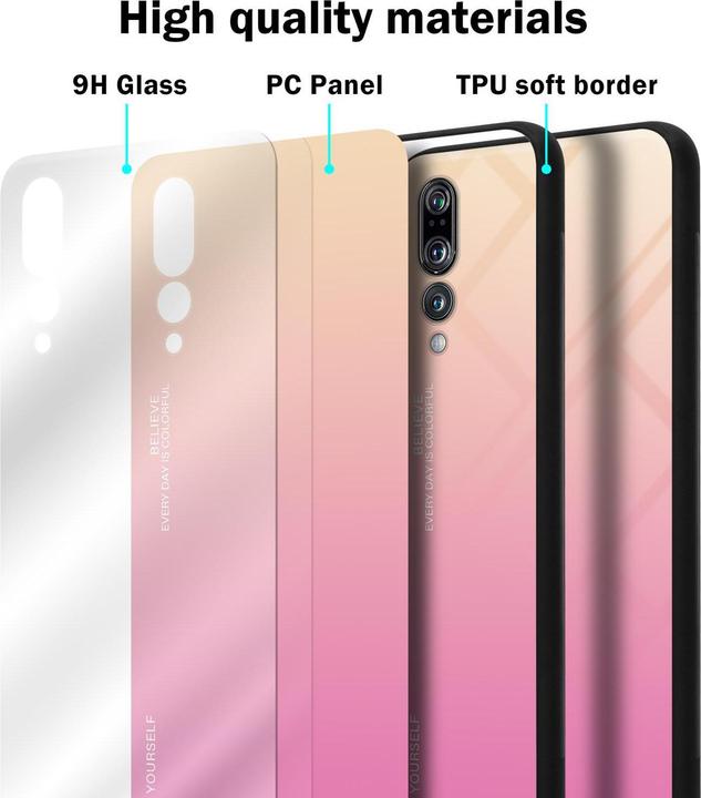 Produktbild Cadorabo TPU 2 Farben Glas Cover (Huawei P20 Pro, Huawei P20 Plus)
