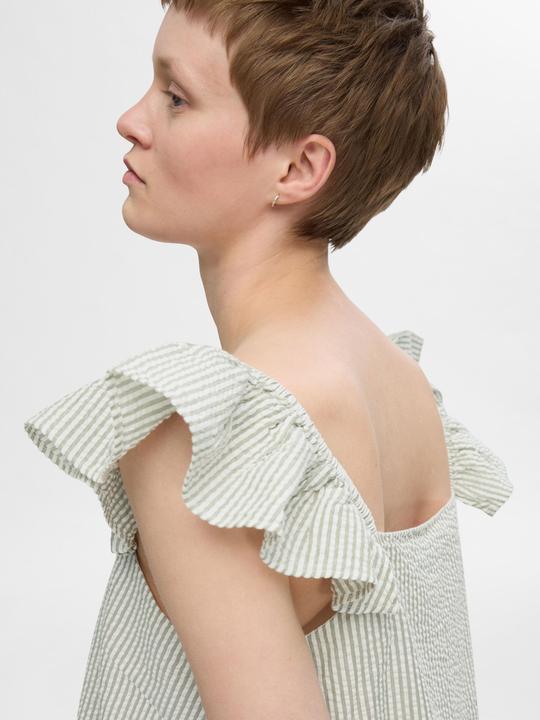 Actual product image Selected Femme Striped frill top (40)