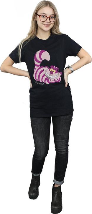 Actual product image Alice In Wonderland Womens/Ladies Cheshire Cat Boyfriend T-Shirt (M)