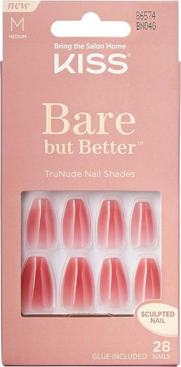 Image du produit KISS Des ongles nus mais plus beaux (Ongles artificiels, Nude)