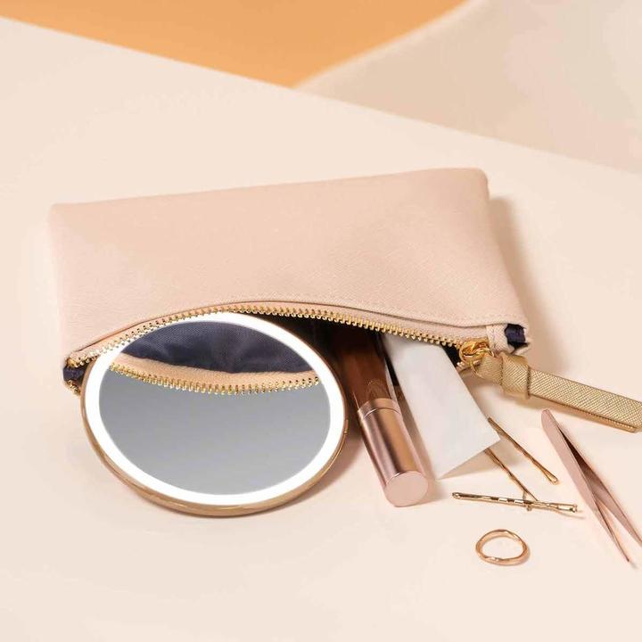 Actual product image Simplehuman Cosmetic Mirror with Sensor Compact Rose Gold (6 x 15.5 x 15 cm)