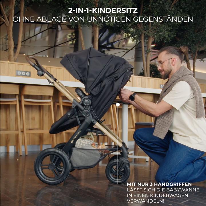 Image du produit KinderKraft Poussette bébé multifonctionnelle MOOV 2 XL AIR MOONLIGHT GREY