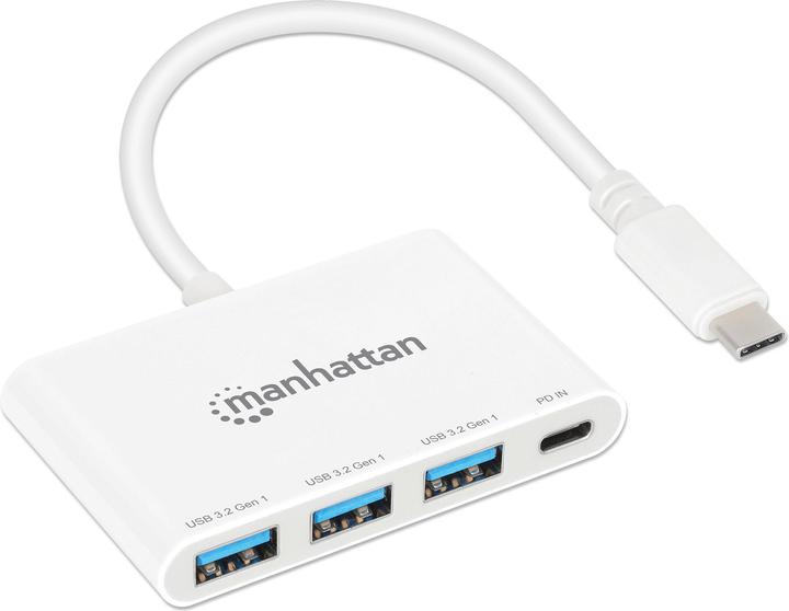 Manhattan 3-Port USB 3.2 Gen 1 Type-C Hub with Power Delivery (USB-C, 4 Ports)