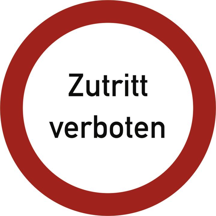 Produktbild Moravia Verbotszeichen Textschild "Zutritt verboten" Aluminium, Ø 400 mm