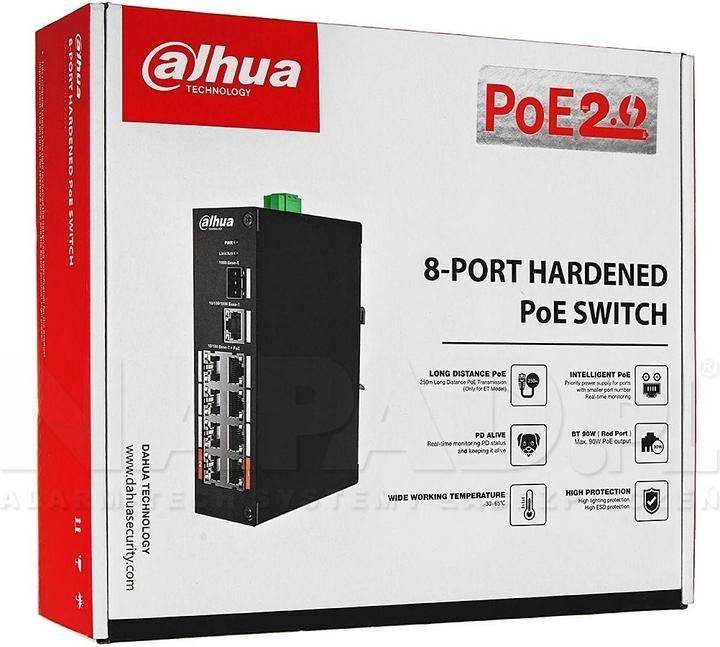 Immagine prodotto Dahua INDUSTRIE-SCHALTER PFS3110-8ET-96-V2 (9 Porti)