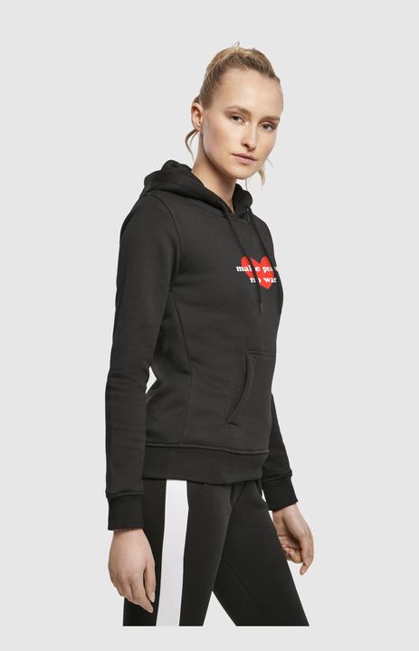 Image du produit Merchcode Ladies Peace - Sweat à capuche Coeur Rouge Noir - 161485 (L)