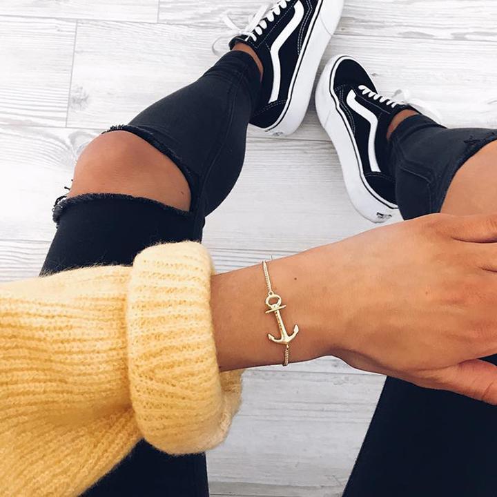 Immagine prodotto Paul Hewitt Bracciale Anchor Spirit in oro placcato 18K (15.50 cm, Argento)