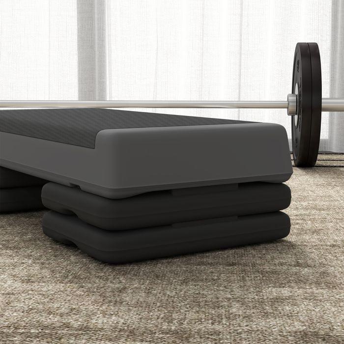 Image du produit Swisshandel24 Fitness-Stepper, 10,5/15,5/20,5cm Höhenverstellbare Steppbrett für Zuhause, Grau