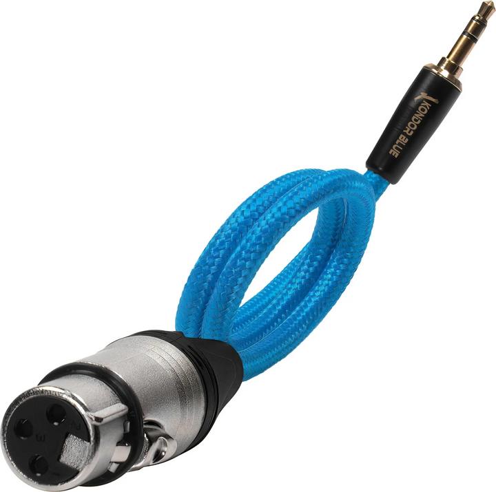Immagine prodotto Kondor Blue Da 16" femmina XLR a 3,5mm maschio Mini TRS intrecciato blu (0.43 m)