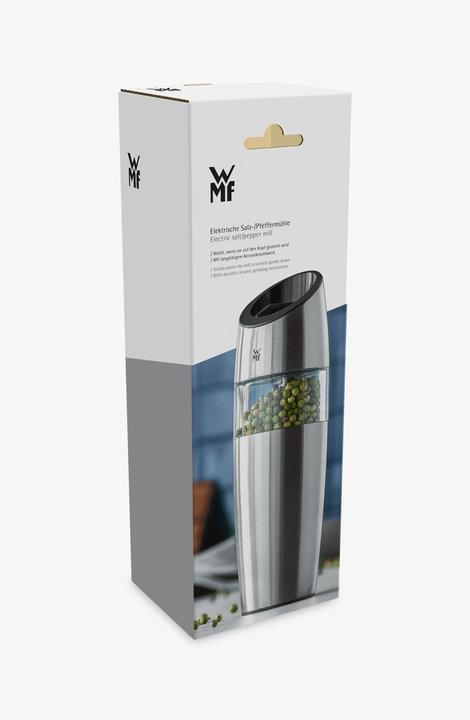 Produktbild WMF Elektrische Mühle 20cm Salz und Pfeffermühle Keramikmahlwerk Glas (Salz, Pfeffer, Chili)