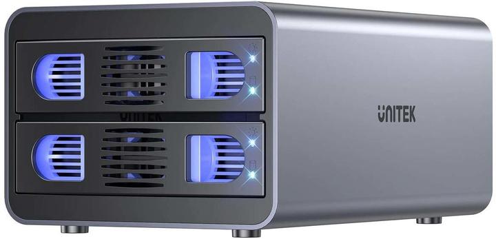 Actual product image Unitek RAID-Gehäuse für SATA 2.5"/3.5" 4 Modi 40TB USB C 10Gb/s