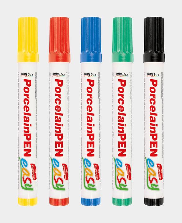 Image du produit Kreul Pean easy (Noir, Bleu foncé, Vert foncé, Jaune, Rouge cerise, 3 mm, 5 x)