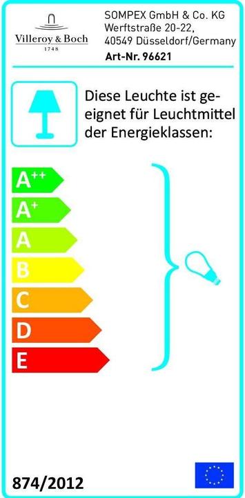 Energie-Label Villeroy & Boch Athen (E27)