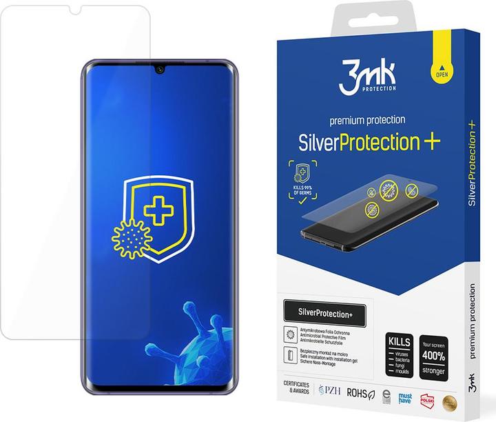 Actual product image 3MK Sidabrinis Protect+ Xiaomi Mi Note 10 Lite, Folia Antymikrobowa montowana na mokro (1 Piece, Samsung Galaxy Note 10 Lite)