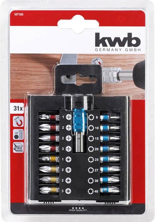 Actual product image kwb Bit Set 31-Piece (1/4")