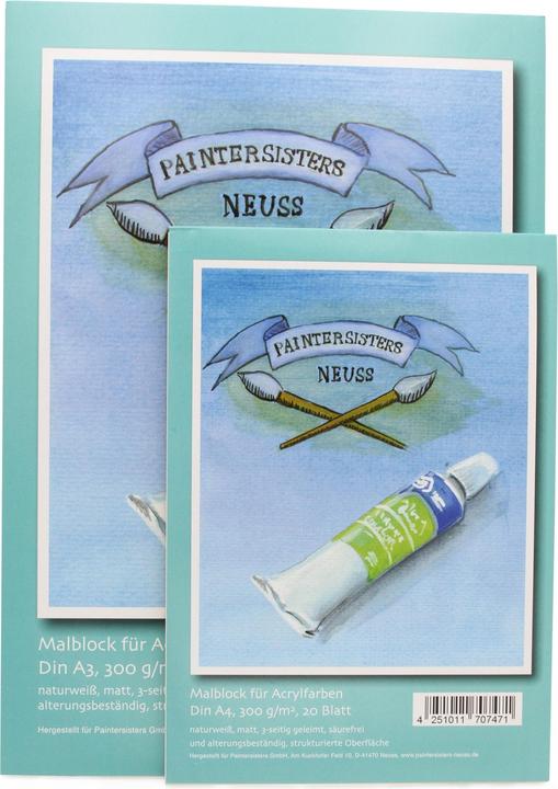 Immagine prodotto Paintersisters Blocco di pittura acrilica A3 (A3, Copertina rigida)