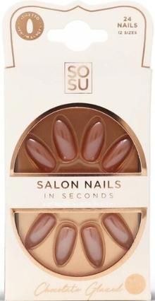 Sosu Cosmetics - Artificial nails Chocolate (Salon Nails) 24 pcs