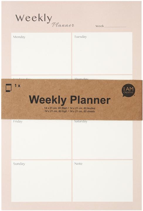 I Am Creative Weekly planner (14 x 21 cm, No binding)